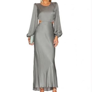ASTR The Label Quinn Midi Dress Size XS / 0-2 in Gray / Sage